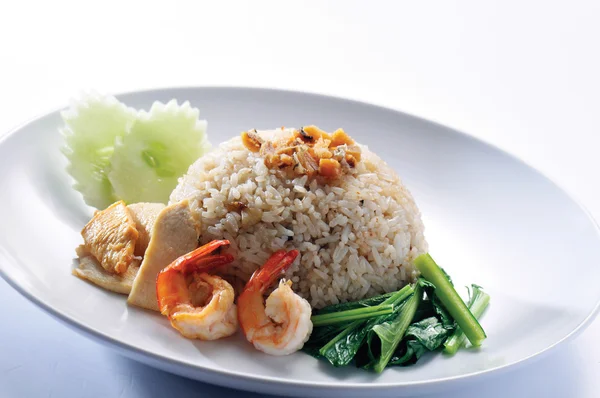 Nasi goreng. Bagian dari serangkaian sembilan hidangan Asia. . — Stok Foto
