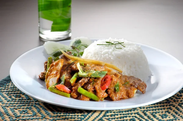 Curry Chicken with rice — Stock Photo, Image