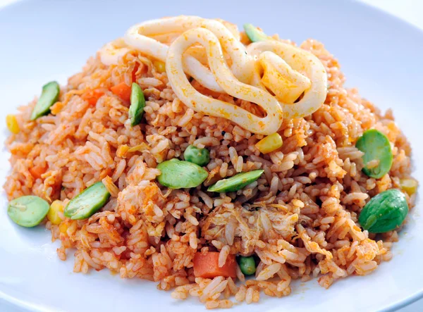 Gebakken rijst. deel van een serie van negen Aziatisch eten gerechten. — Stockfoto