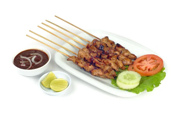 Satay. Asian cuisine - Satay on background — Stock Photo, Image