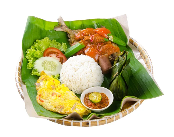 Indonesian special fish dish, Ikan, on background — Stock Photo, Image