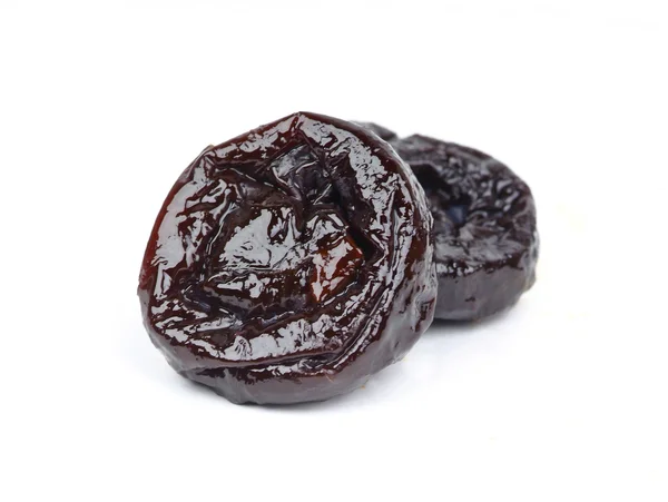 Prunes on a white background — Stock Photo, Image