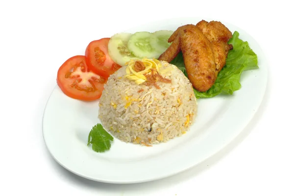 Gebratener Reis. eine Serie von neun asiatischen Gerichten. — Stockfoto