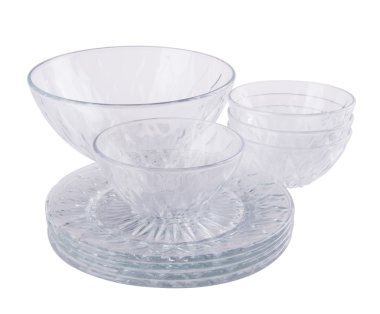 kristal cam kase bir arka plan üzerinde.