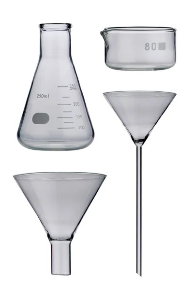 Lab. Laboratory glassware set on a background — Stock Photo, Image