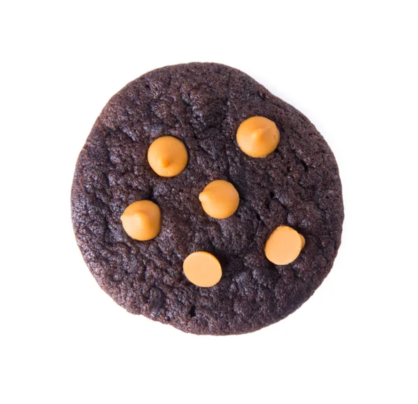 Chocolade chips cookies op achtergrond — Stockfoto