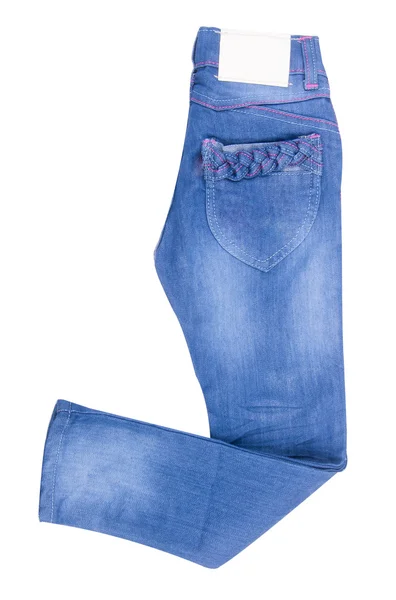 Jeans. jeans da bambini su uno sfondo — Foto Stock