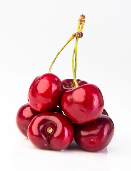 Baya de cereza fresca en el fondo — Foto de Stock