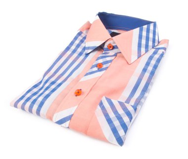 gömlek. bir arka plan üzerinde katlanmış erkek gömlek