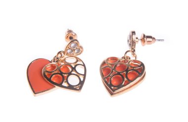bir arka plan üzerinde Jewellery.Earrings