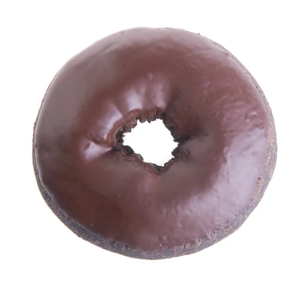 Donuts de chocolate em um fundo branco — Fotografia de Stock