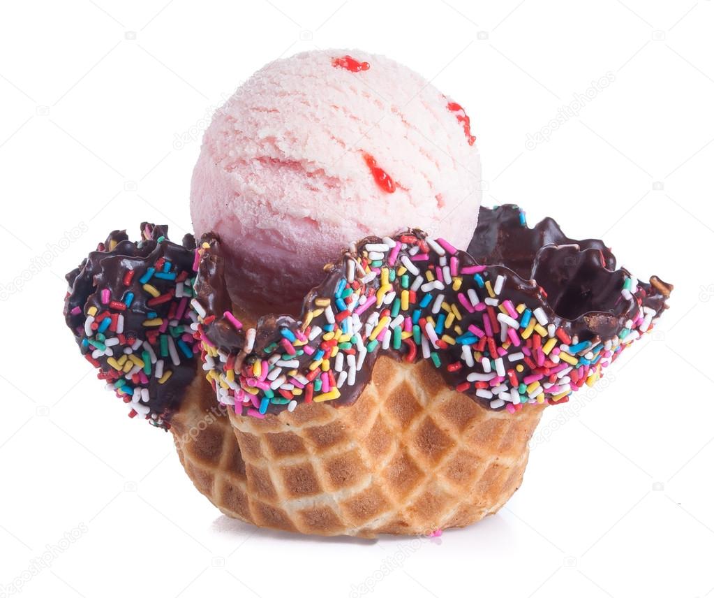 ice cream. Ice Cream Scoop on a background
