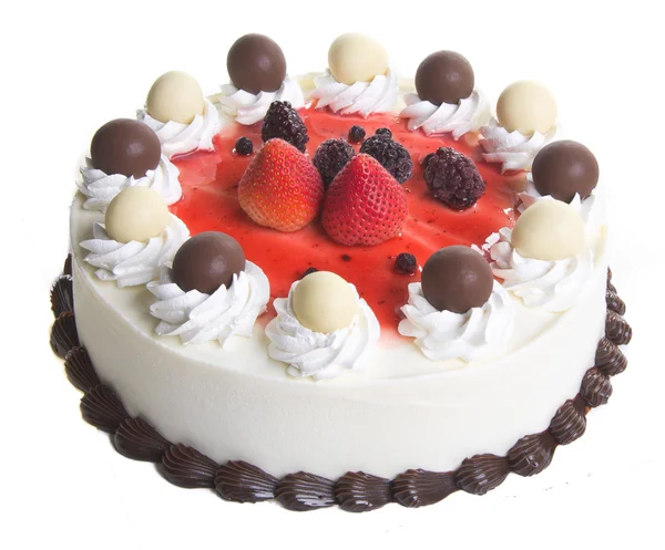 Kek. Dondurmalı pasta arka planda