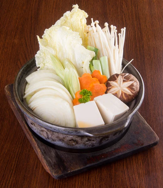 Ιαπωνική κουζίνα. ζεστό γλάστρα για το φόντο — Φωτογραφία Αρχείου