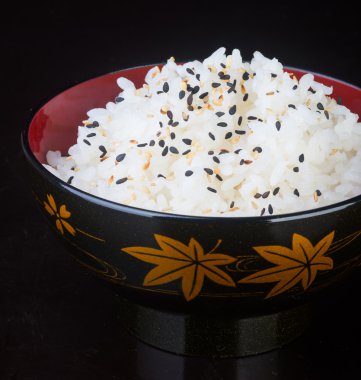 Japon mutfağı. arka plan üzerinde pirinç