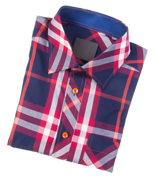 Gömlek. bir arka plan üzerinde katlanmış erkek gömlek — Stok fotoğraf