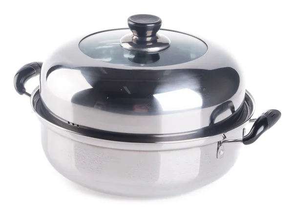 Pan. steamer pan on a background — Stock Photo, Image