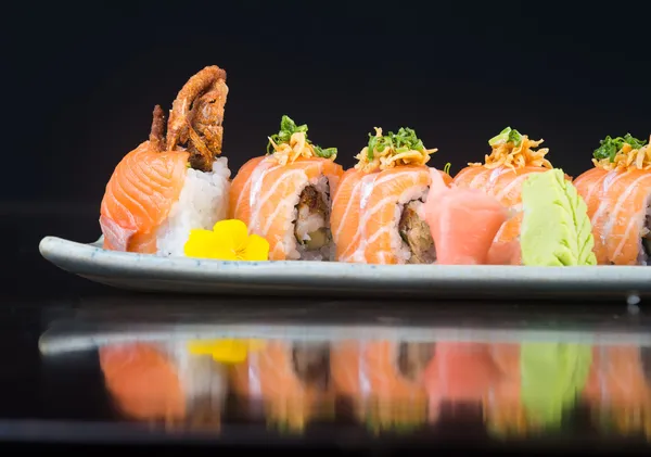 Japanese cuisine. sushi on the background — Stock Photo, Image