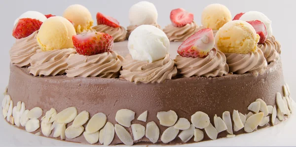 Ice cream. chocolate ice cream cake — Stock Photo, Image