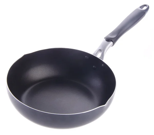 Pan, metal frying pan, on background — Stock Photo, Image