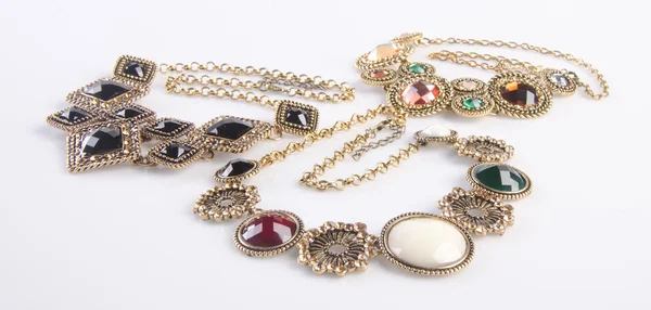 Colección de joyas. colección de joyas sobre fondo — Foto de Stock