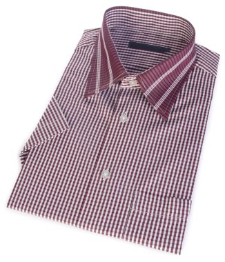 gömlek, adamın pamuk ekose gömlek arka plan üzerinde.