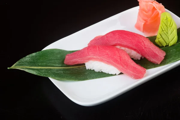 Japanese cuisine. sushi tuna on the background — Stock Photo, Image