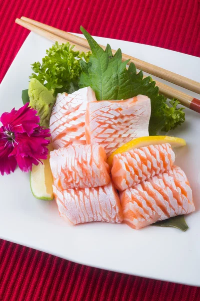 Japanese cuisine. sashimi on the background — Stock Photo, Image