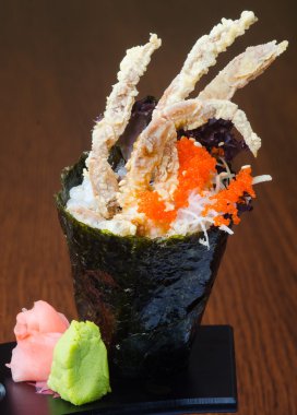 Japon mutfağı. el rulo üzerinde arka plan