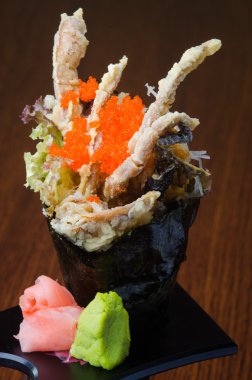 Japon mutfağı. el rulo üzerinde arka plan