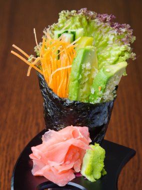 Japon mutfağı. el rulo üzerinde arka plan