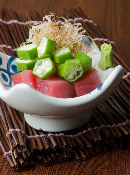 Japanese cuisine. sashimi on the background — Stock Photo, Image