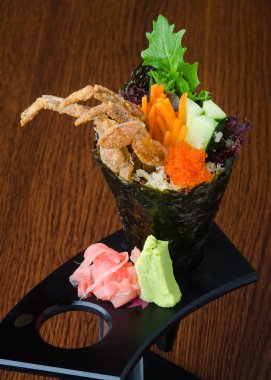 Japon mutfağı. el rulo üzerinde arka plan