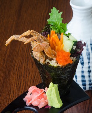 Japon mutfağı. el rulo üzerinde arka plan