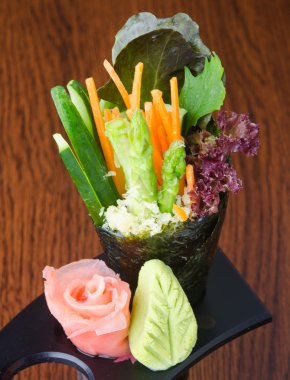 Japon mutfağı. el rulo üzerinde arka plan