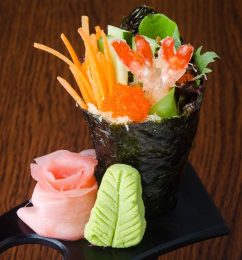 Japon mutfağı. el rulo üzerinde arka plan