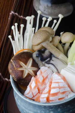 Japon mutfağı. arka planda çorbası