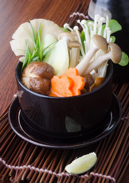 Japanese cuisine. soup on the background — Stock Photo, Image