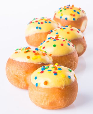 arka planda tatlı mini donut