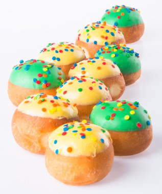 arka planda tatlı mini donut