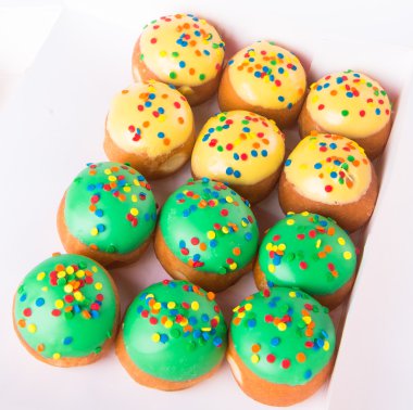 arka planda tatlı mini donut