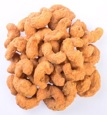 kaju fıstığı. arka planda kaju fıstığı