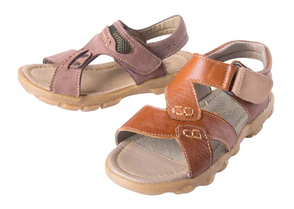 Bota. Pánská móda sandál na pozadí — Stock fotografie