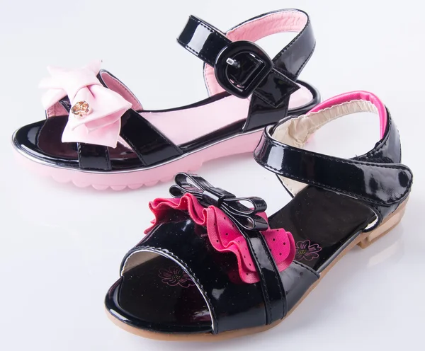 Shoe. child's sandals on a Background — Stock Photo, Image