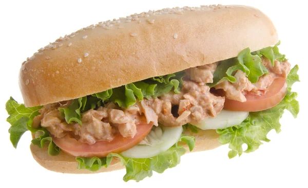 흰 배경에 분리 된 샌드위치 — 스톡 사진