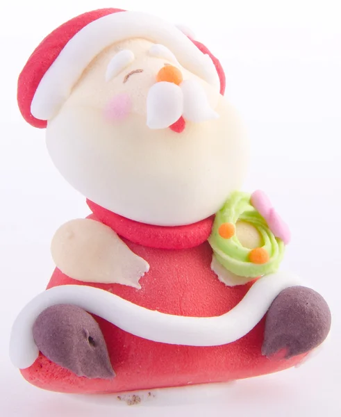 Figurinha de Papai Noel no fundo — Fotografia de Stock