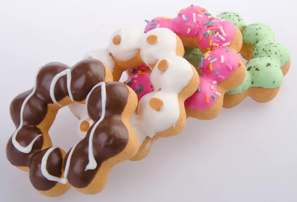 Donut, bunte Donuts auf Hintergrund — Stockfoto