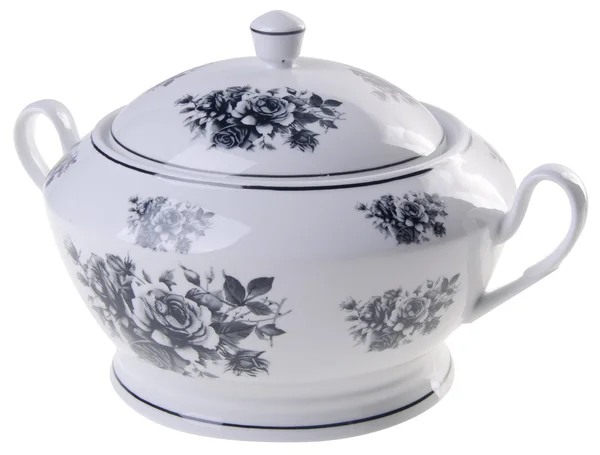 Pot, Ceramic pot on white background. — Stock Photo, Image