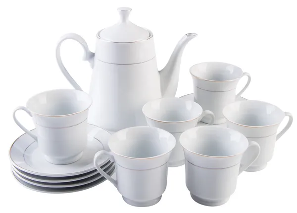 Conjuntos de chá. conjuntos de chá em um fundo — Fotografia de Stock