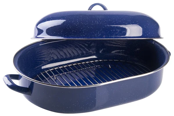 Bbq grill pan, barbecue grill camping basket — Stock Photo, Image